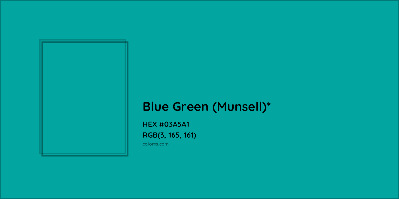 HEX #03A5A1 Color Name, Color Code, Palettes, Similar Paints, Images