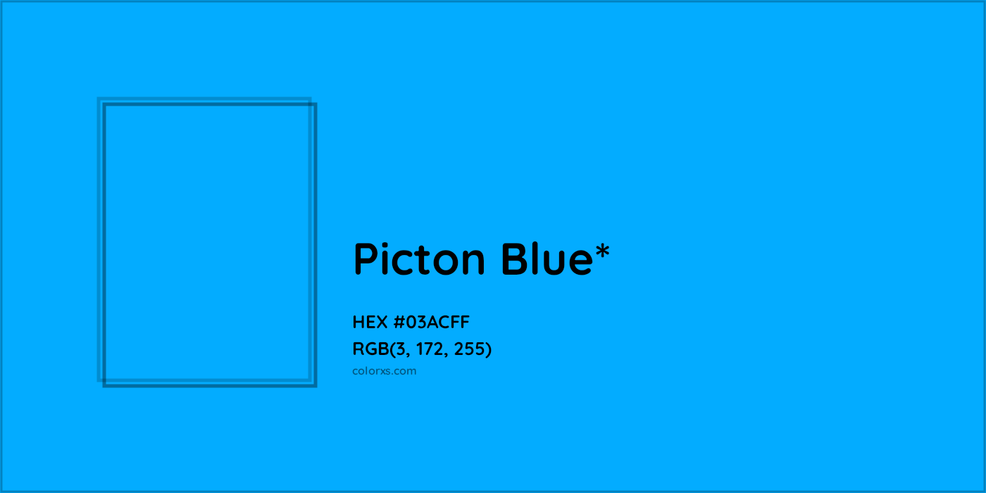 HEX #03ACFF Color Name, Color Code, Palettes, Similar Paints, Images