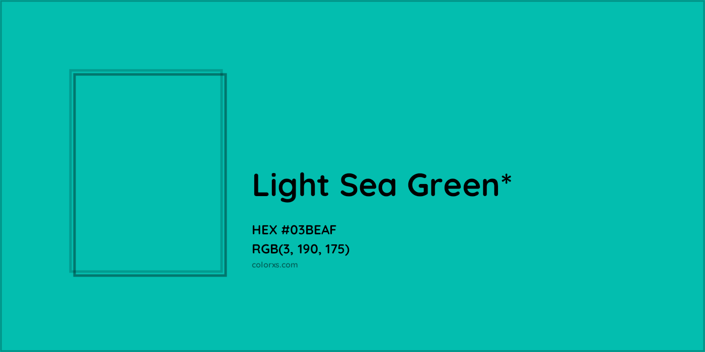 HEX #03BEAF Color Name, Color Code, Palettes, Similar Paints, Images