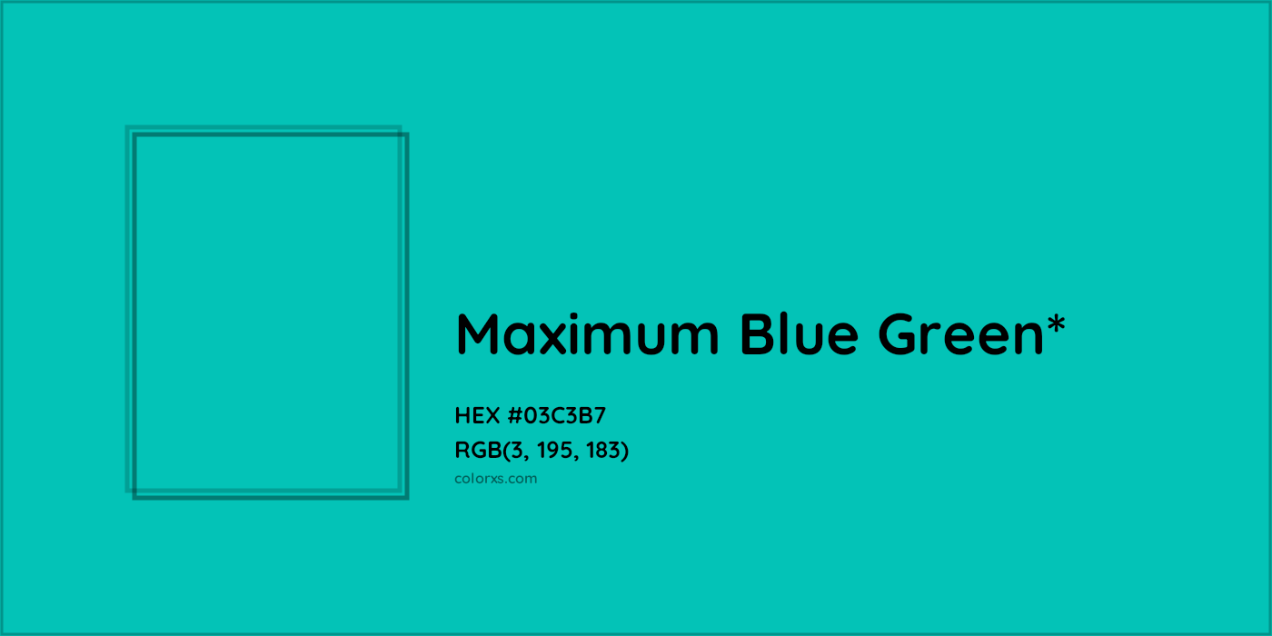 HEX #03C3B7 Color Name, Color Code, Palettes, Similar Paints, Images