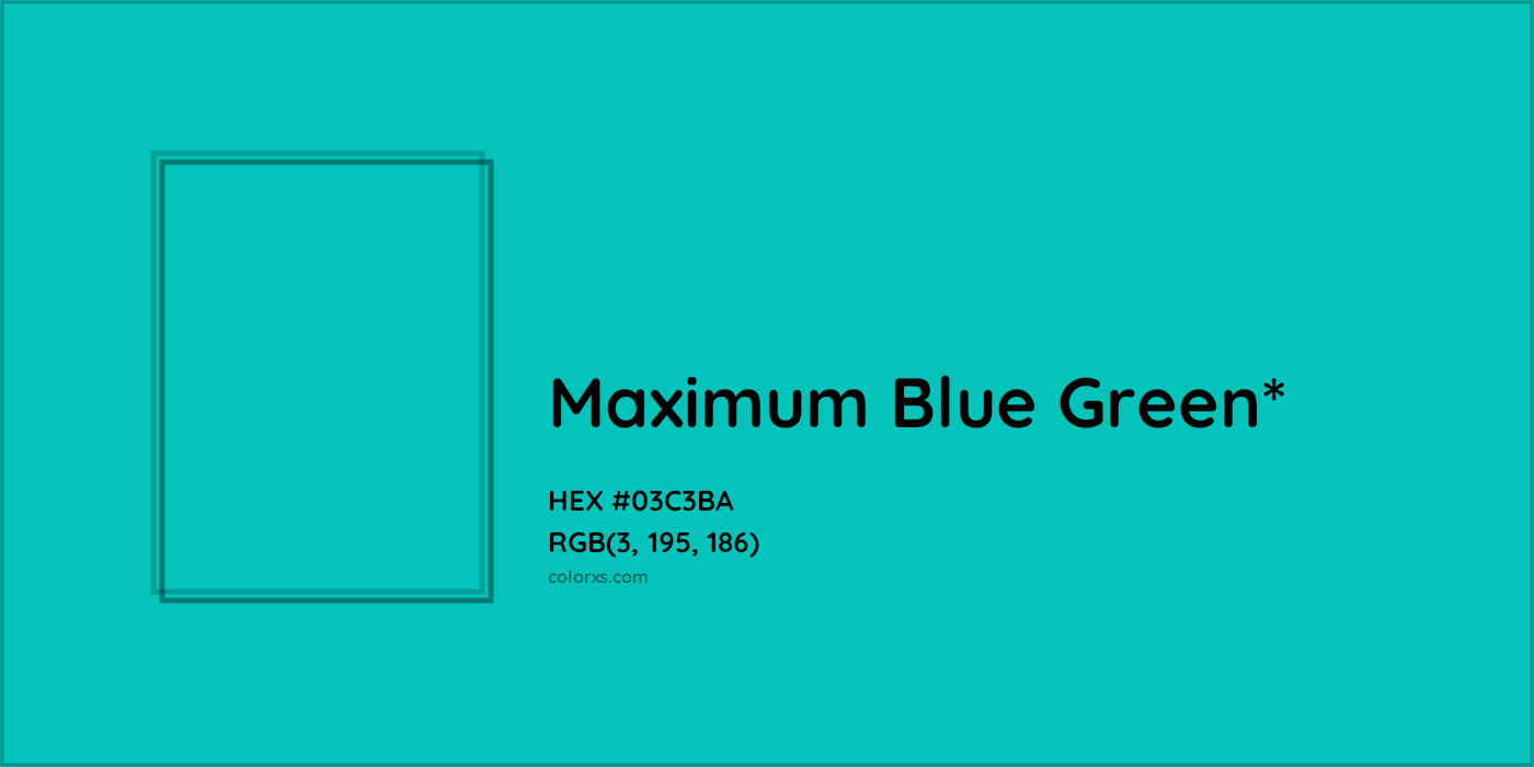 HEX #03C3BA Color Name, Color Code, Palettes, Similar Paints, Images