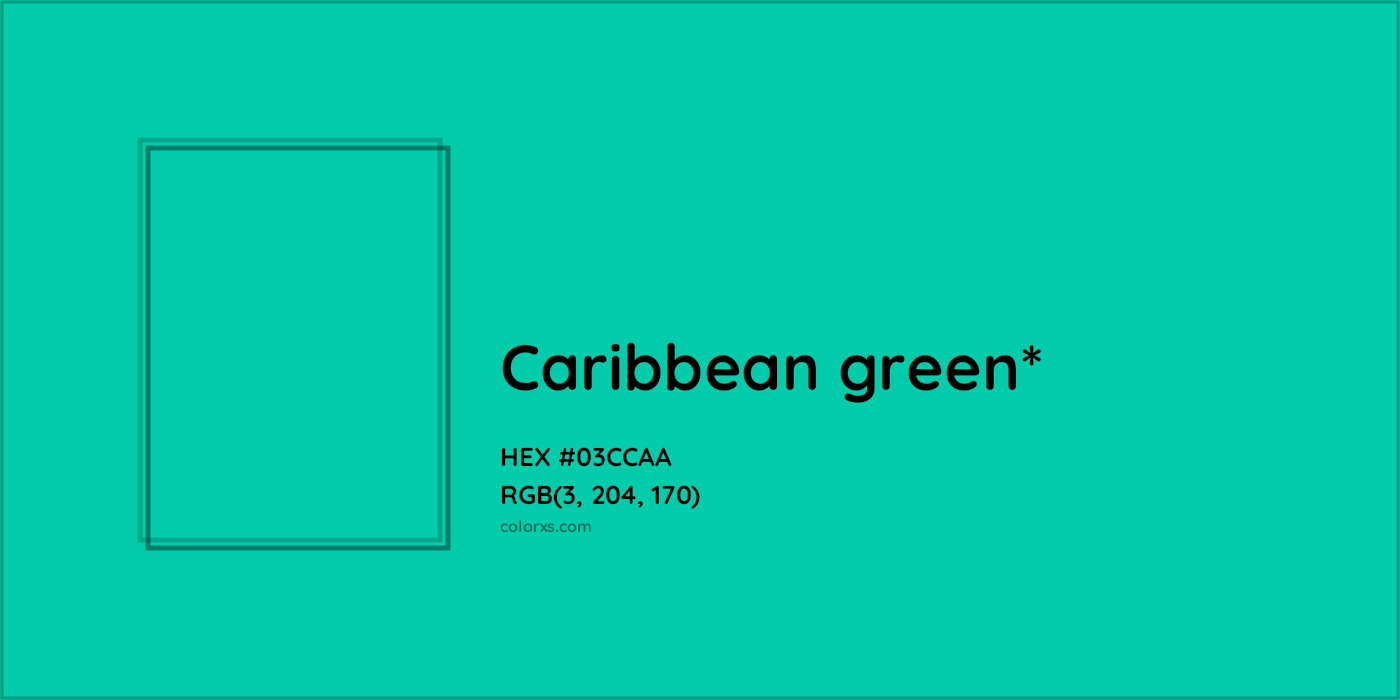 HEX #03CCAA Color Name, Color Code, Palettes, Similar Paints, Images