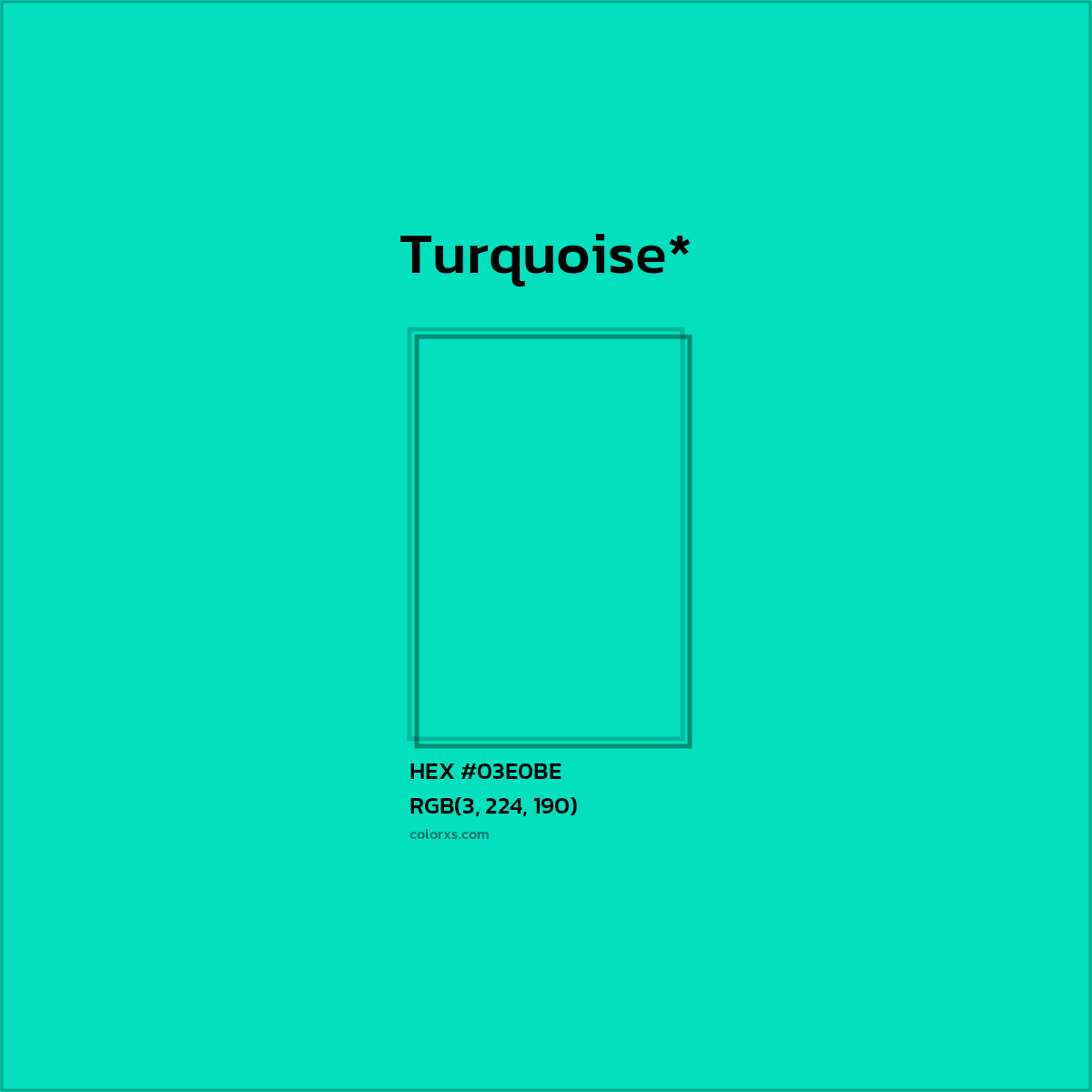 HEX #03E0BE Color Name, Color Code, Palettes, Similar Paints, Images