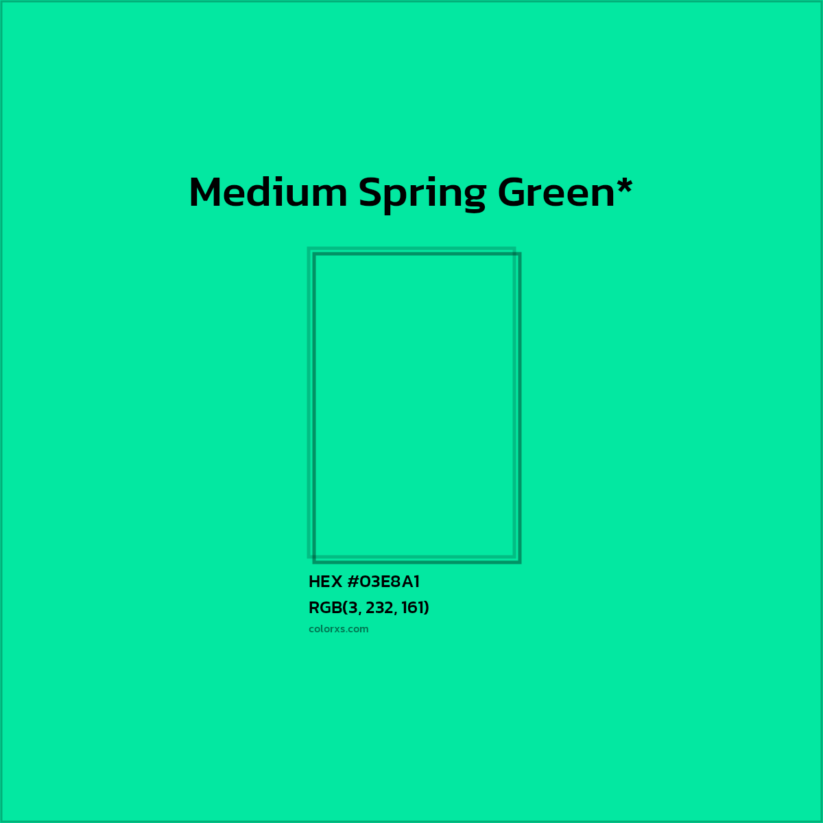 HEX #03E8A1 Color Name, Color Code, Palettes, Similar Paints, Images