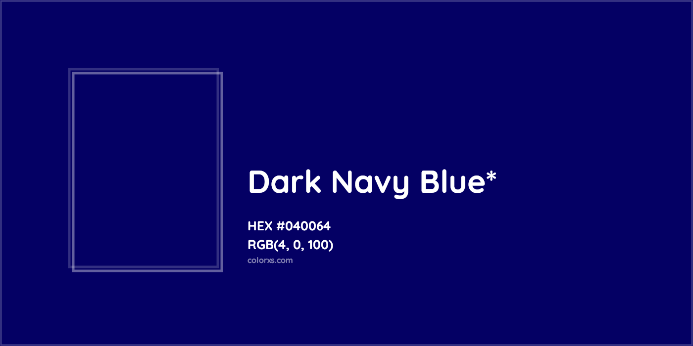 HEX #040064 Color Name, Color Code, Palettes, Similar Paints, Images