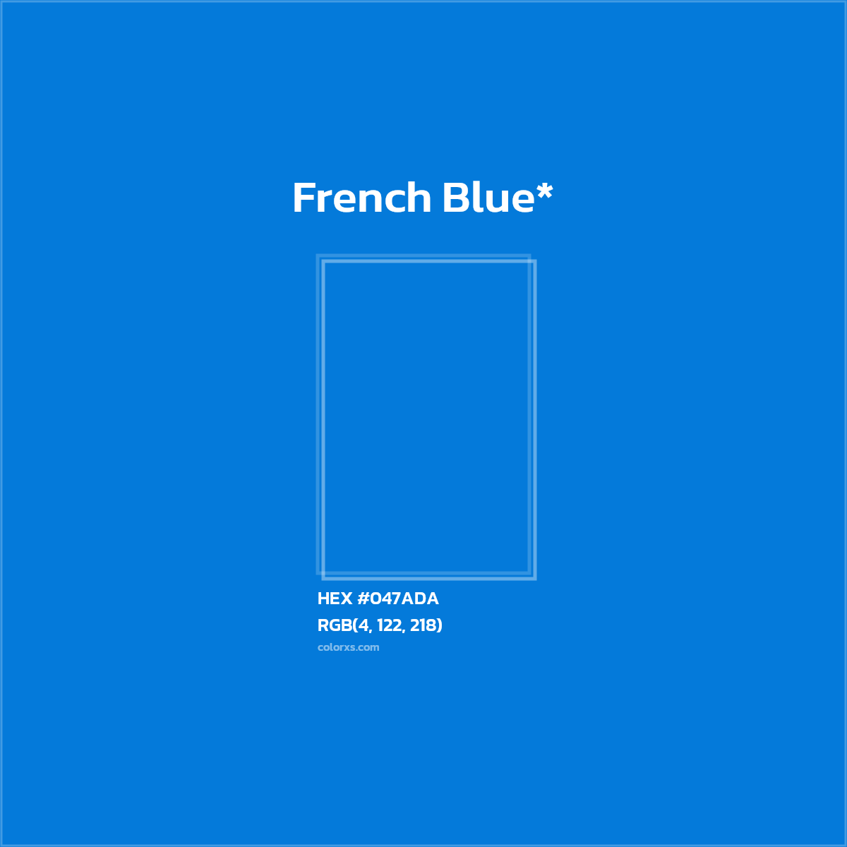 HEX #047ADA Color Name, Color Code, Palettes, Similar Paints, Images