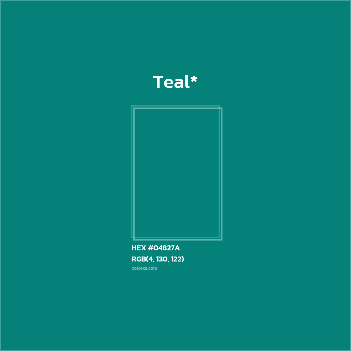 HEX #04827A Color Name, Color Code, Palettes, Similar Paints, Images