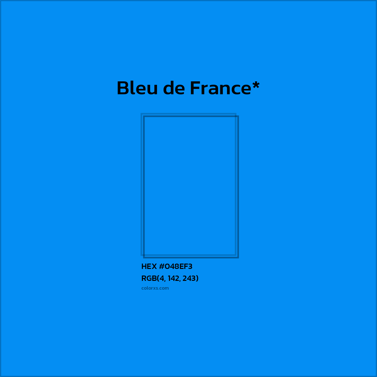 HEX #048EF3 Color Name, Color Code, Palettes, Similar Paints, Images