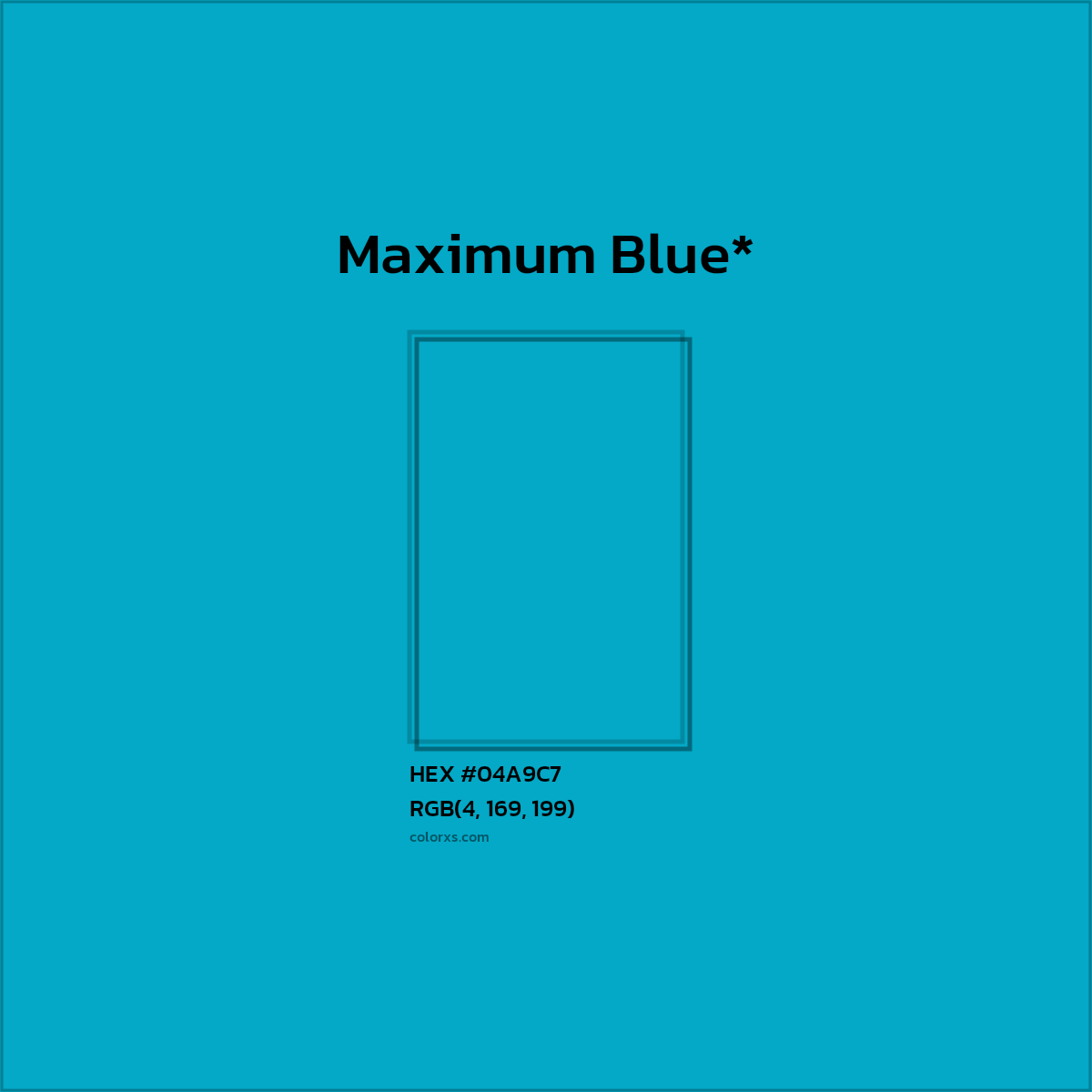 HEX #04A9C7 Color Name, Color Code, Palettes, Similar Paints, Images