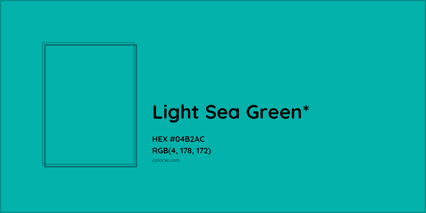 HEX #04B2AC Color Name, Color Code, Palettes, Similar Paints, Images