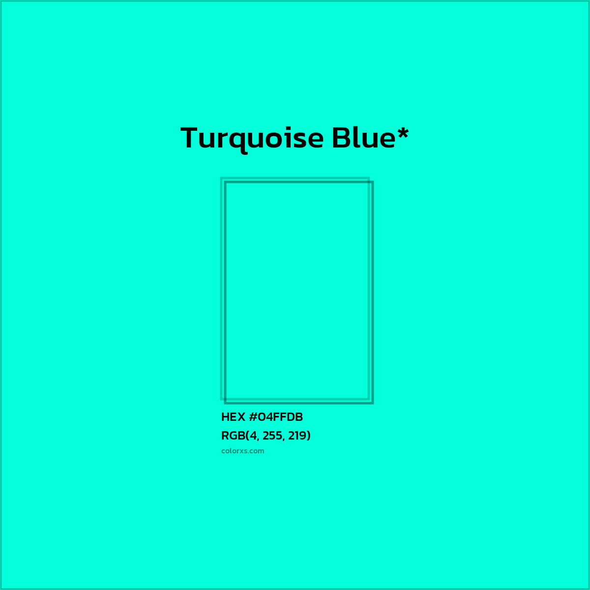 HEX #04FFDB Color Name, Color Code, Palettes, Similar Paints, Images