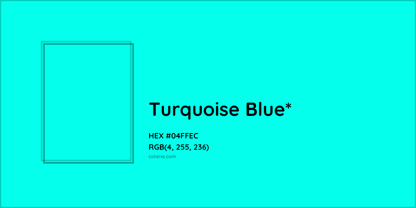 HEX #04FFEC Color Name, Color Code, Palettes, Similar Paints, Images
