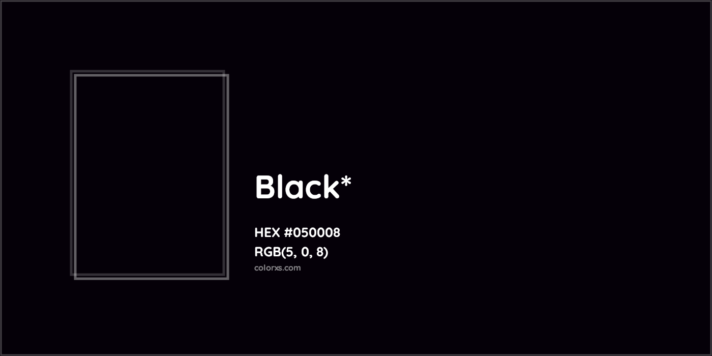 HEX #050008 Color Name, Color Code, Palettes, Similar Paints, Images