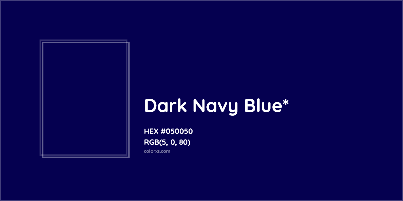HEX #050050 Color Name, Color Code, Palettes, Similar Paints, Images