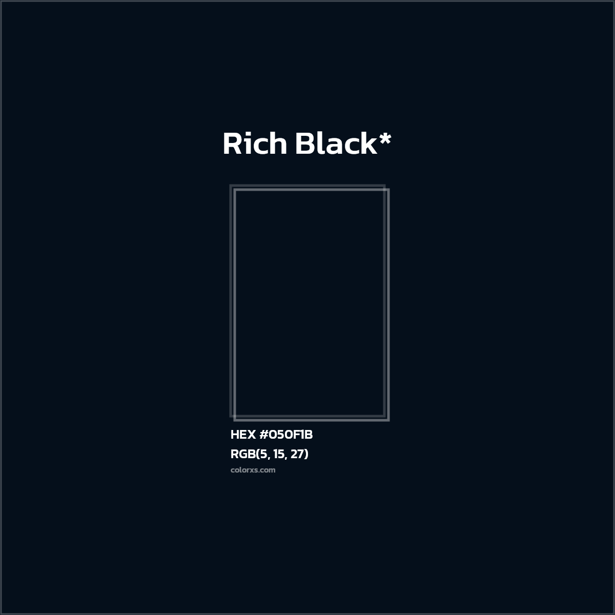 HEX #050F1B Color Name, Color Code, Palettes, Similar Paints, Images