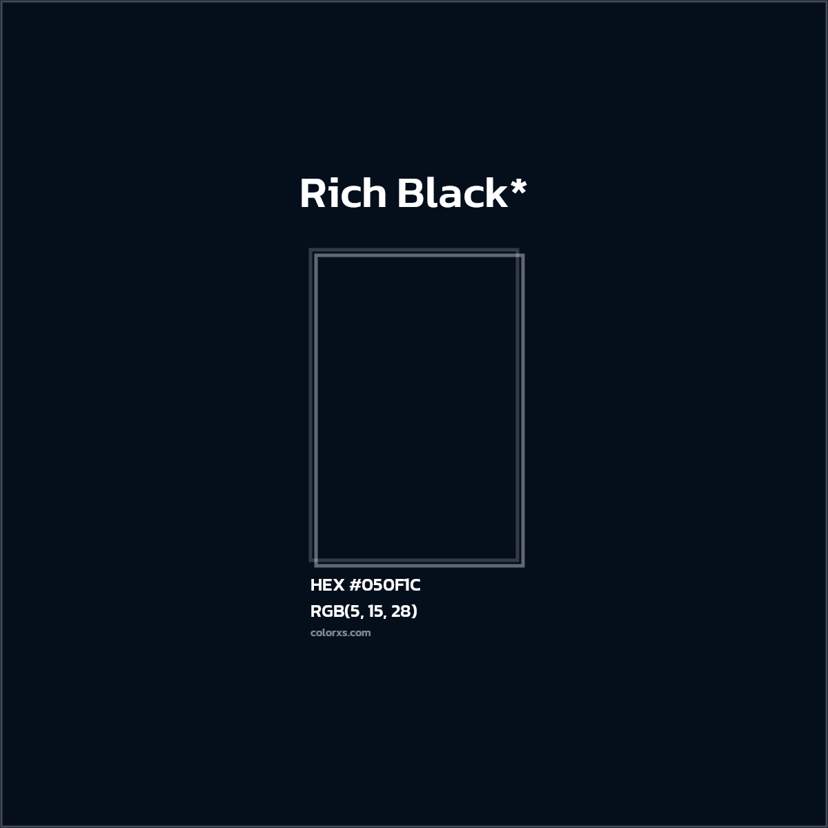 HEX #050F1C Color Name, Color Code, Palettes, Similar Paints, Images