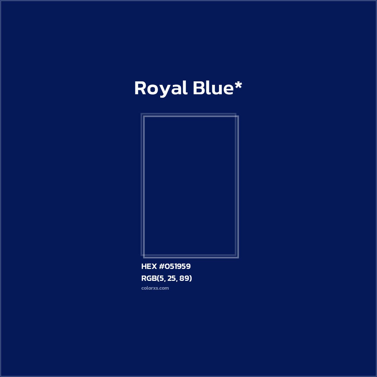 HEX #051959 Color Name, Color Code, Palettes, Similar Paints, Images