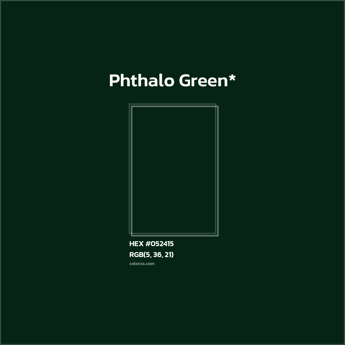 HEX #052415 Color Name, Color Code, Palettes, Similar Paints, Images