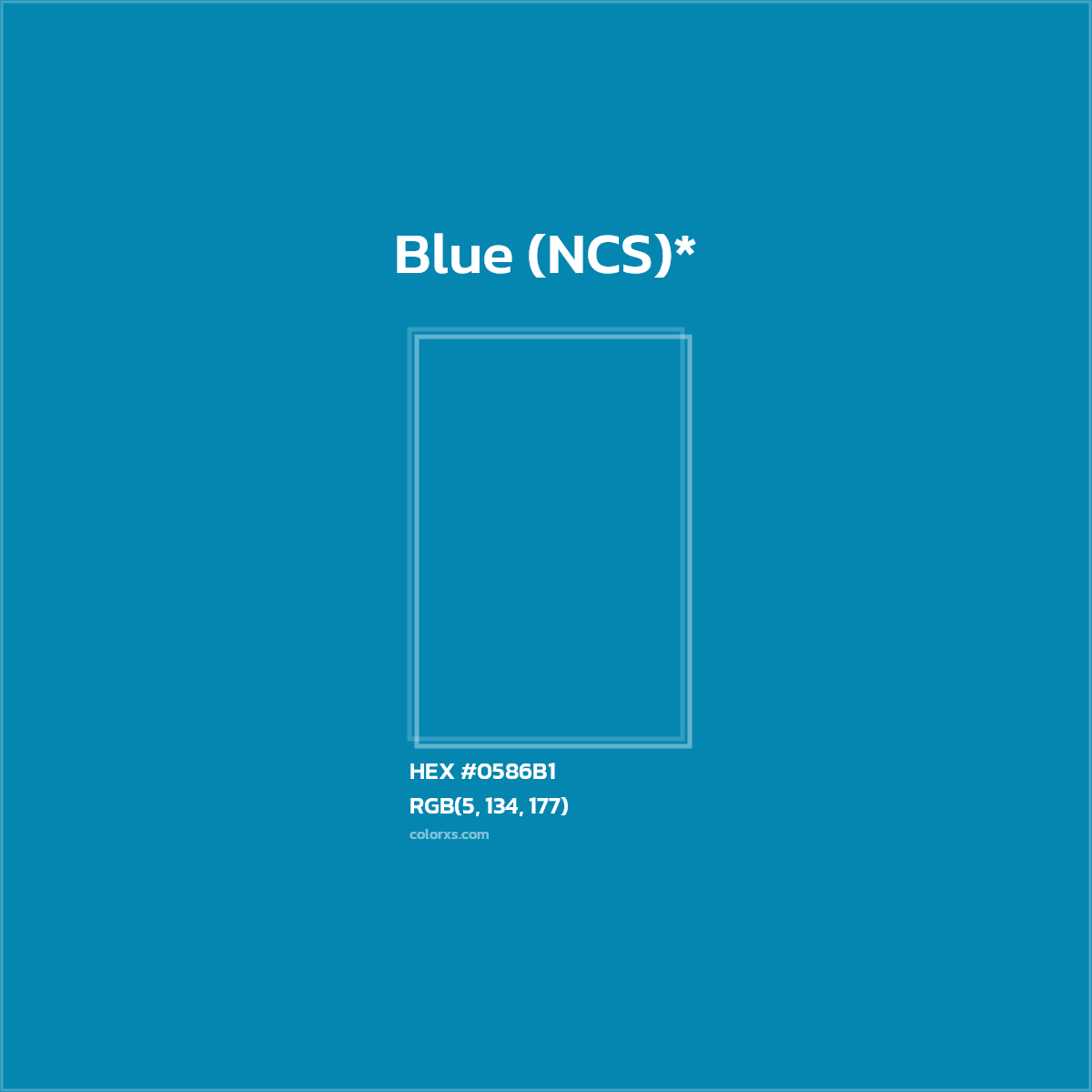 HEX #0586B1 Color Name, Color Code, Palettes, Similar Paints, Images