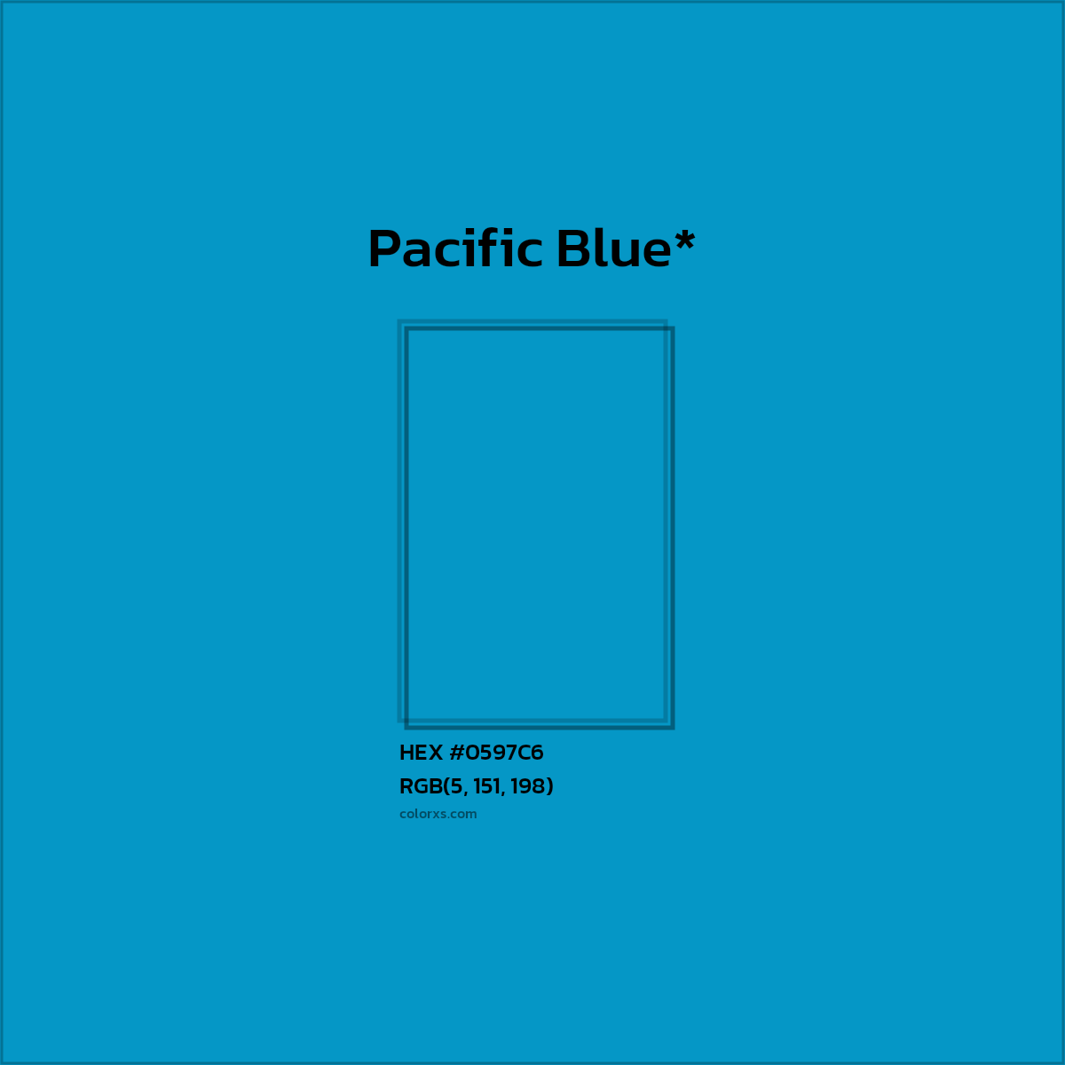 HEX #0597C6 Color Name, Color Code, Palettes, Similar Paints, Images