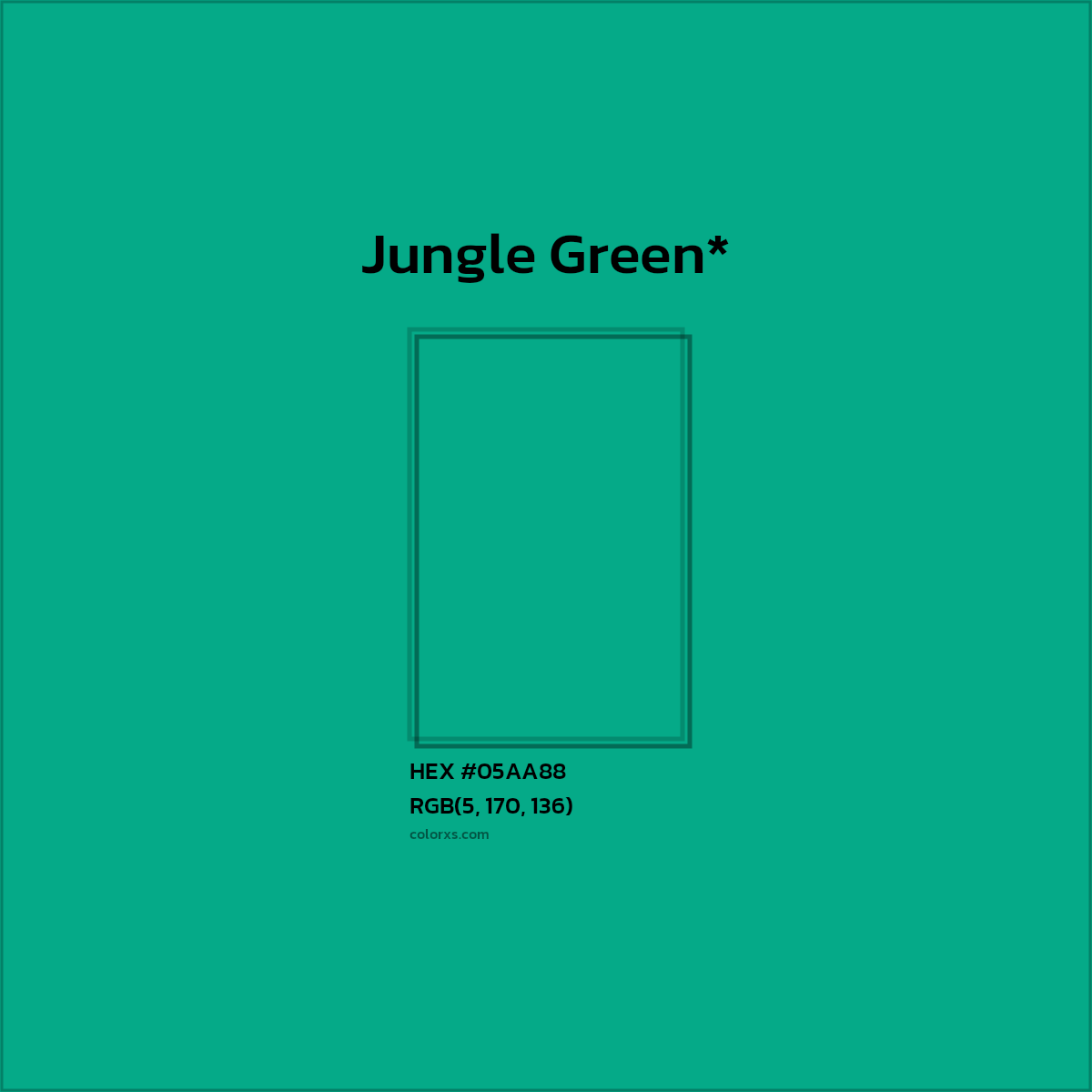HEX #05AA88 Color Name, Color Code, Palettes, Similar Paints, Images