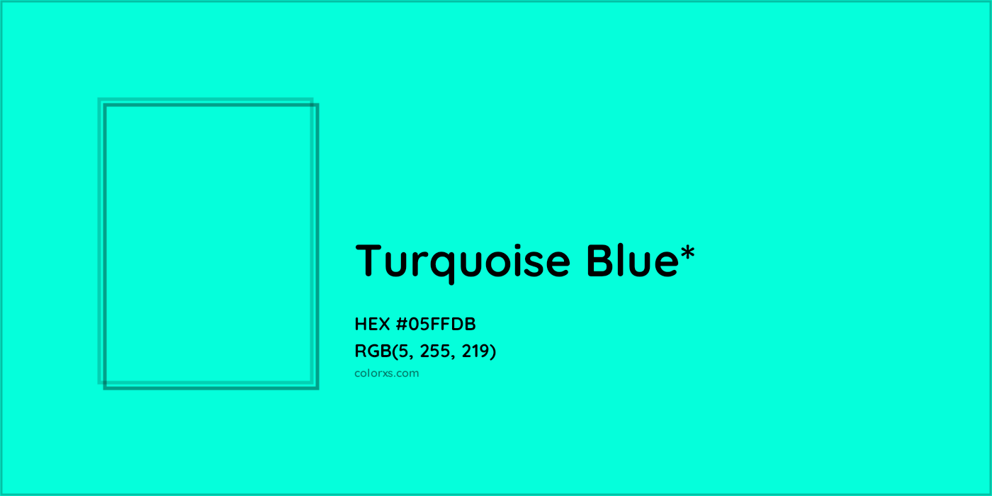 HEX #05FFDB Color Name, Color Code, Palettes, Similar Paints, Images