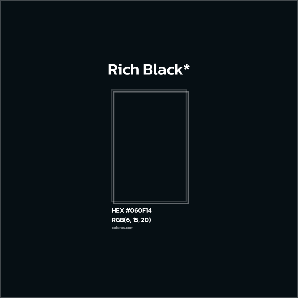 HEX #060F14 Color Name, Color Code, Palettes, Similar Paints, Images