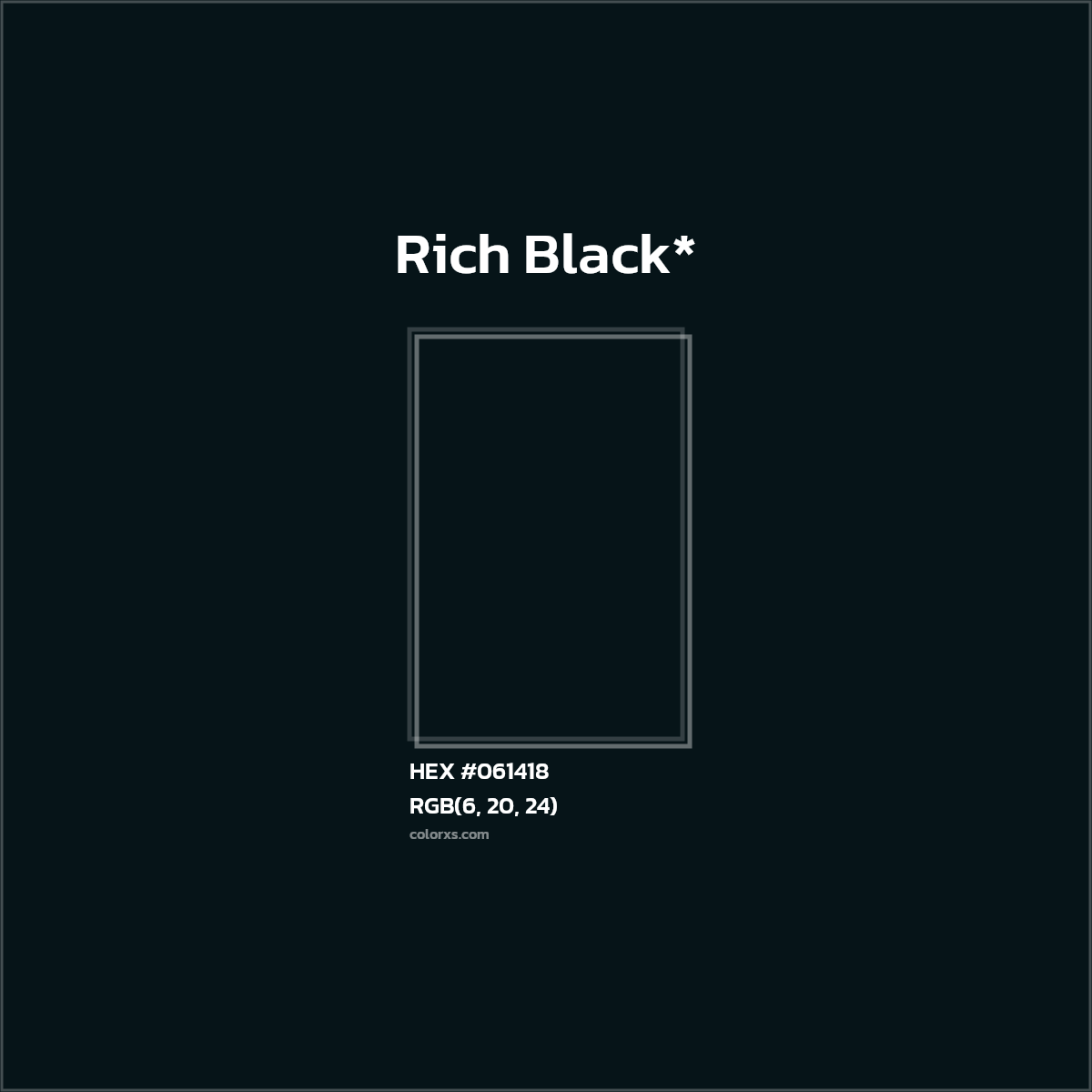 HEX #061418 Color Name, Color Code, Palettes, Similar Paints, Images