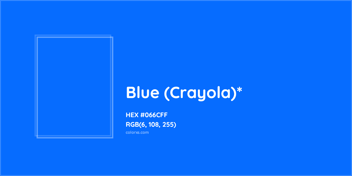 HEX #066CFF Color Name, Color Code, Palettes, Similar Paints, Images