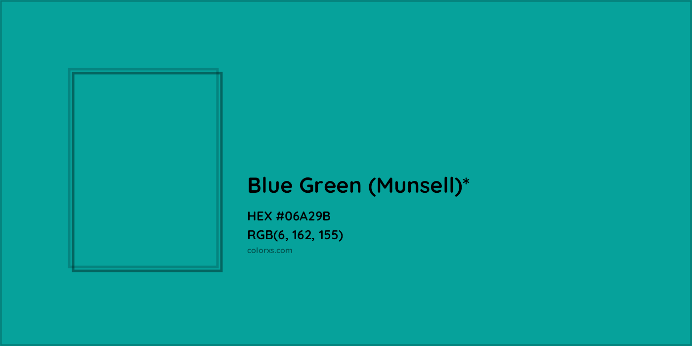 HEX #06A29B Color Name, Color Code, Palettes, Similar Paints, Images