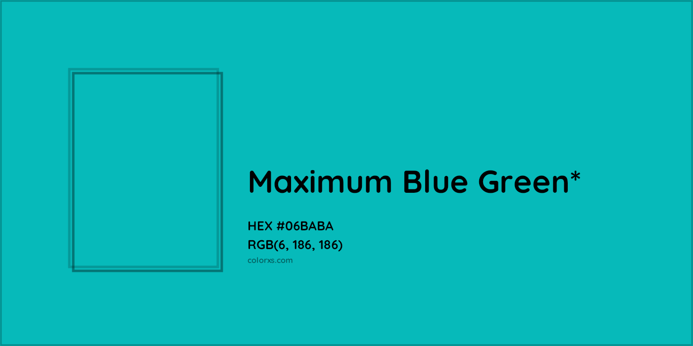 HEX #06BABA Color Name, Color Code, Palettes, Similar Paints, Images