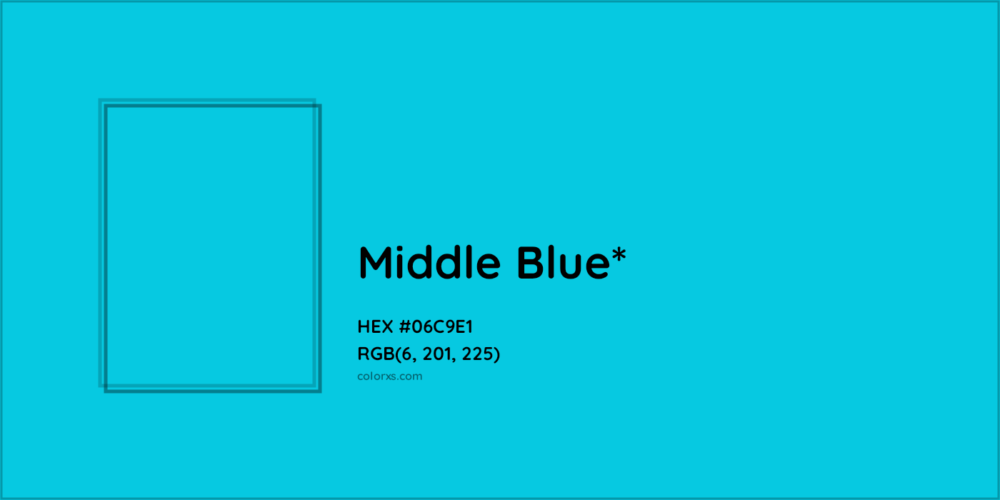 HEX #06C9E1 Color Name, Color Code, Palettes, Similar Paints, Images