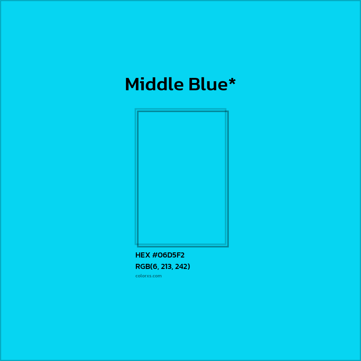HEX #06D5F2 Color Name, Color Code, Palettes, Similar Paints, Images