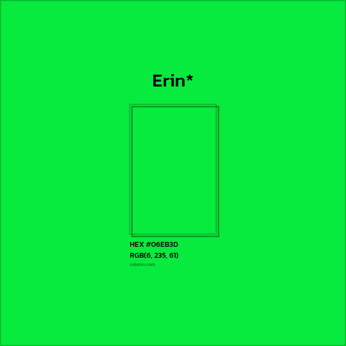 HEX #06EB3D Color Name, Color Code, Palettes, Similar Paints, Images