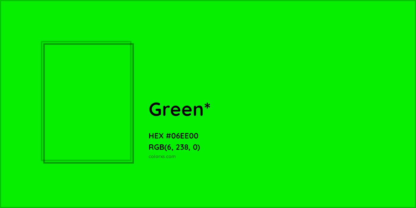 HEX #06EE00 Color Name, Color Code, Palettes, Similar Paints, Images