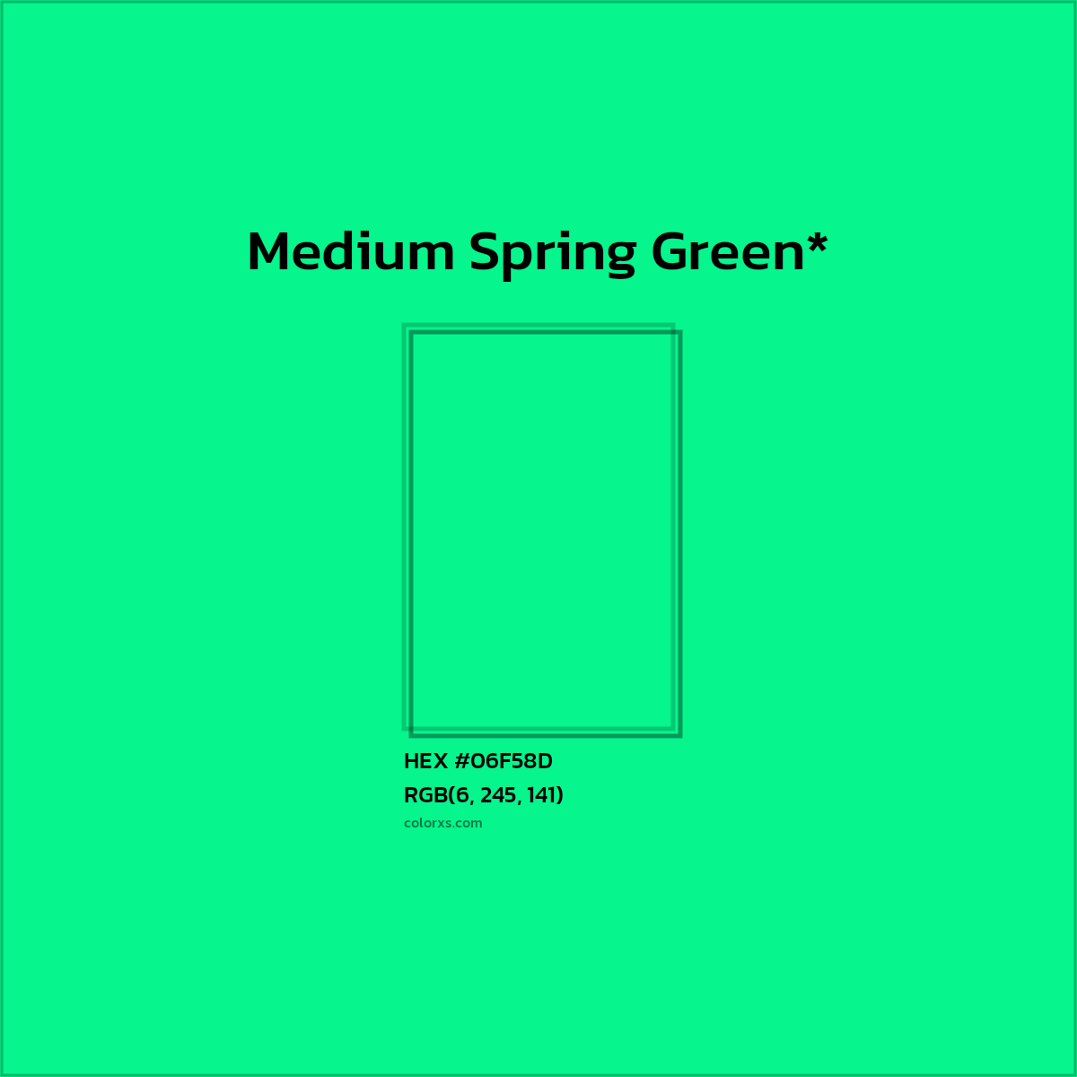 HEX #06F58D Color Name, Color Code, Palettes, Similar Paints, Images