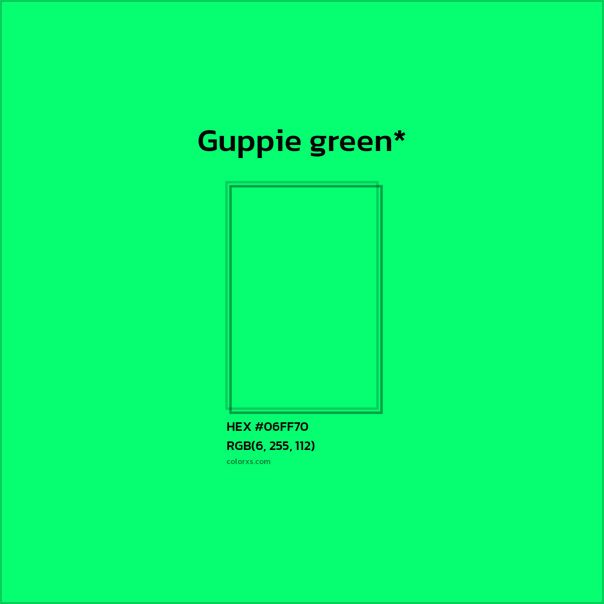 HEX #06FF70 Color Name, Color Code, Palettes, Similar Paints, Images