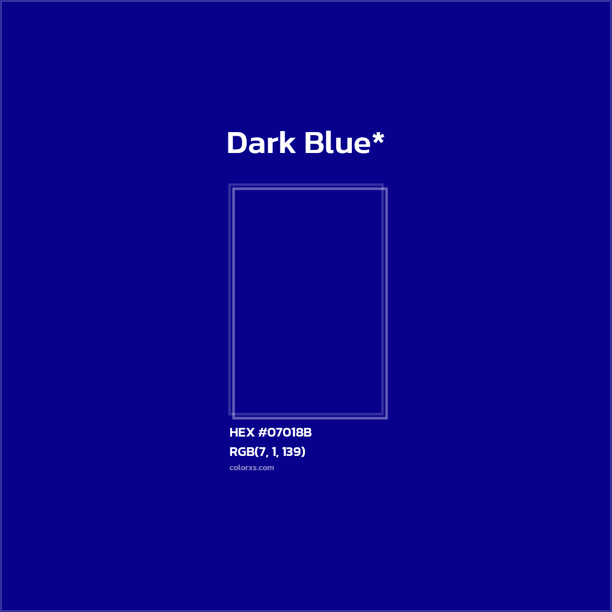 HEX #07018B Color Name, Color Code, Palettes, Similar Paints, Images