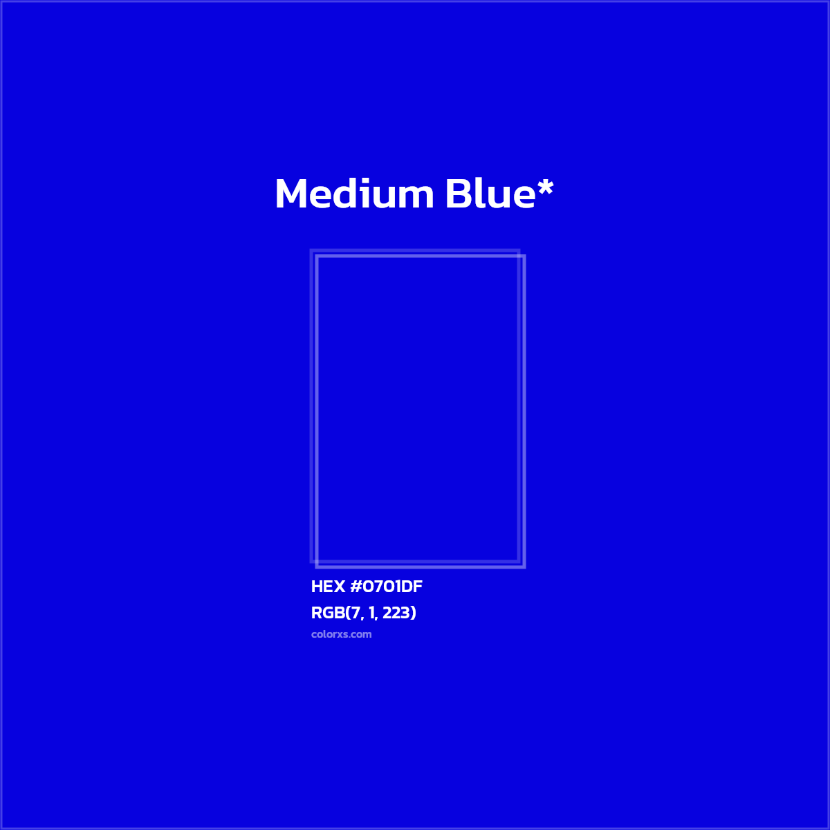 HEX #0701DF Color Name, Color Code, Palettes, Similar Paints, Images