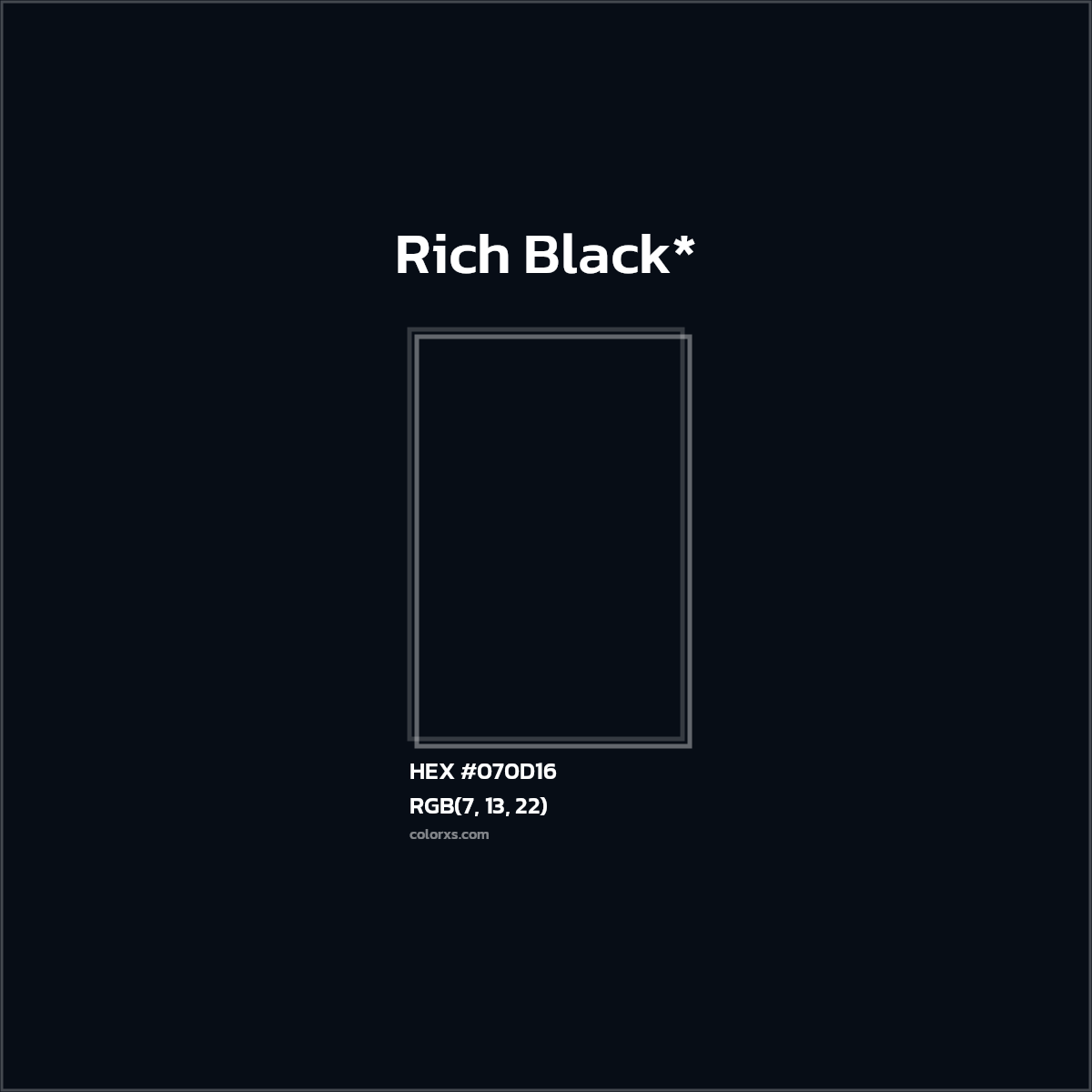 HEX #070D16 Color Name, Color Code, Palettes, Similar Paints, Images