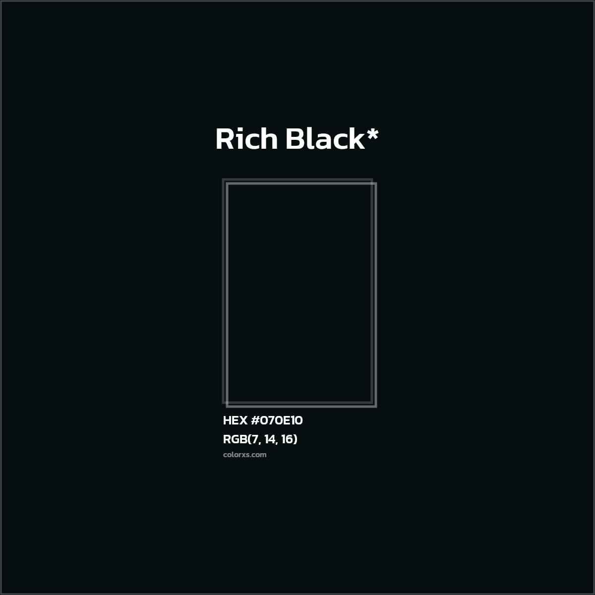 HEX #070E10 Color Name, Color Code, Palettes, Similar Paints, Images