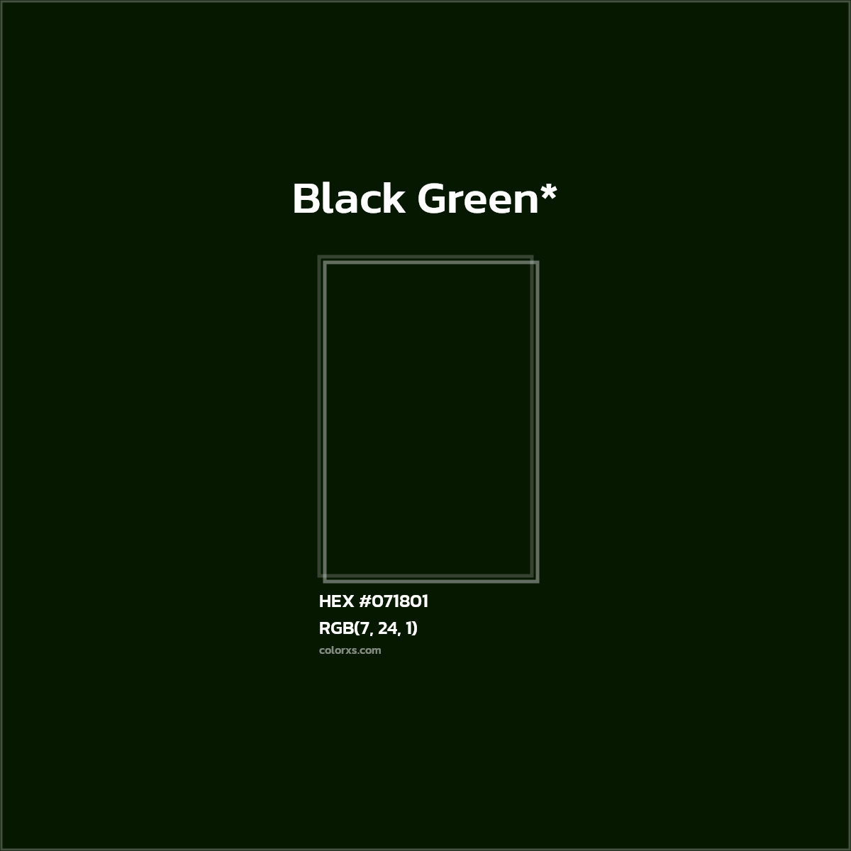 HEX #071801 Color Name, Color Code, Palettes, Similar Paints, Images