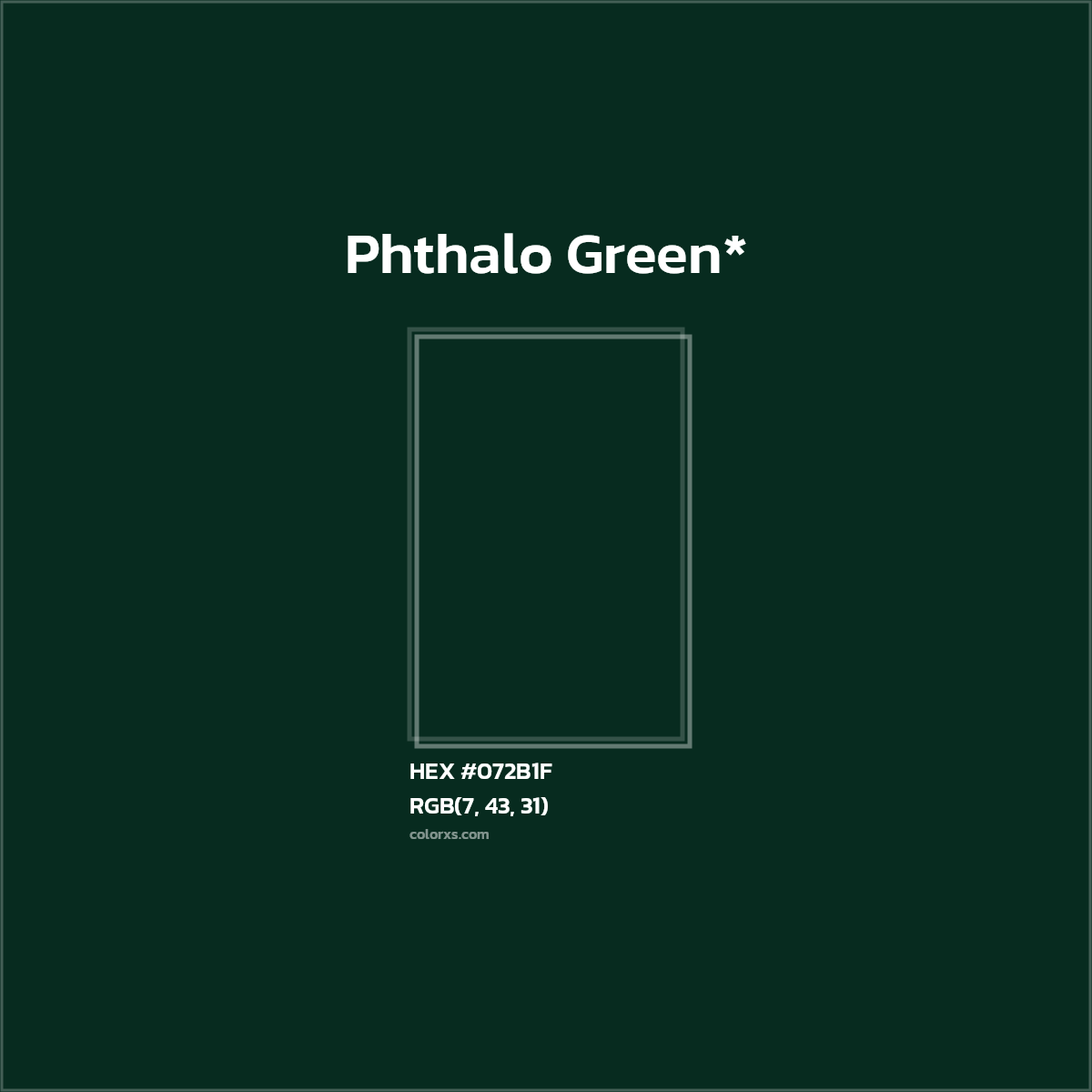 HEX #072B1F Color Name, Color Code, Palettes, Similar Paints, Images