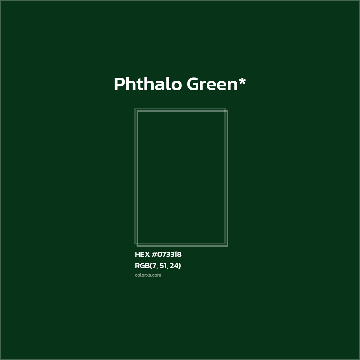 HEX #073318 Color Name, Color Code, Palettes, Similar Paints, Images