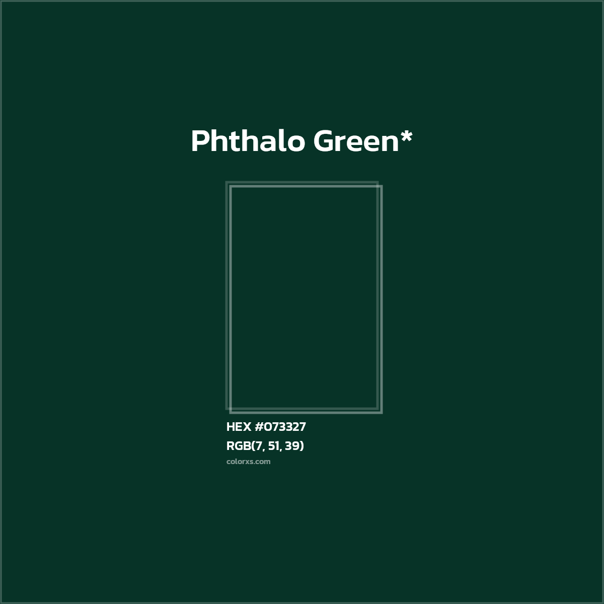 HEX #073327 Color Name, Color Code, Palettes, Similar Paints, Images