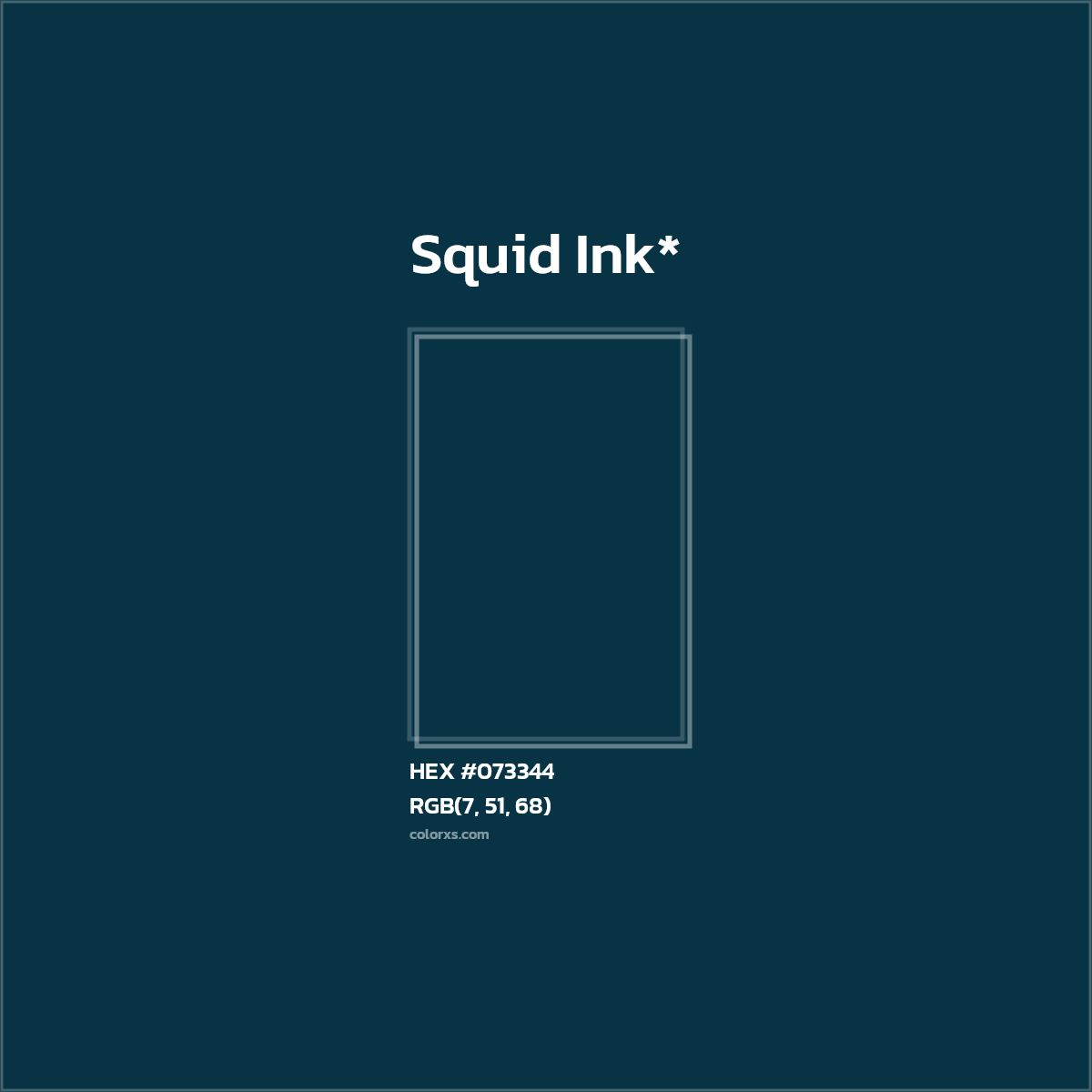HEX #073344 Color Name, Color Code, Palettes, Similar Paints, Images