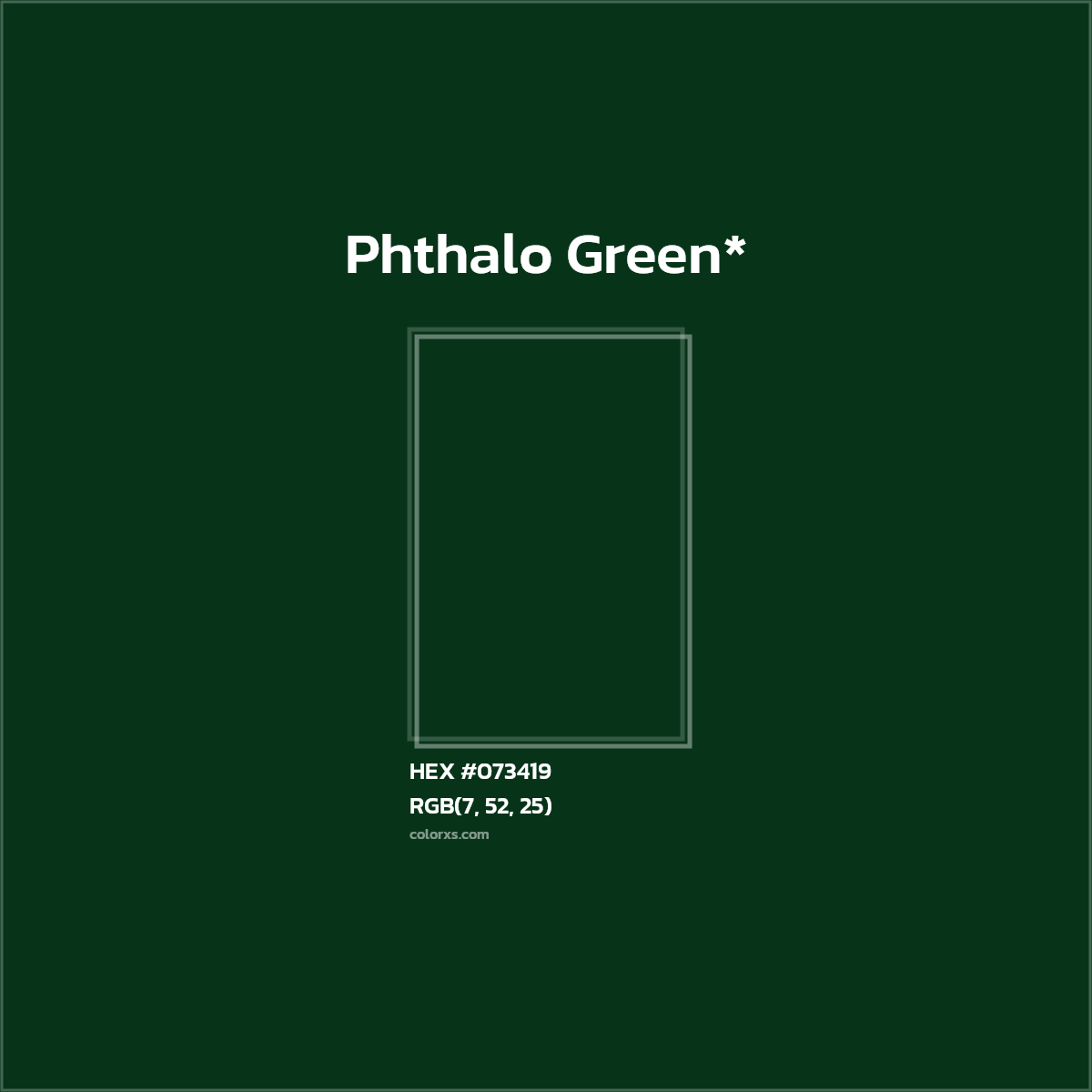 HEX #073419 Color Name, Color Code, Palettes, Similar Paints, Images