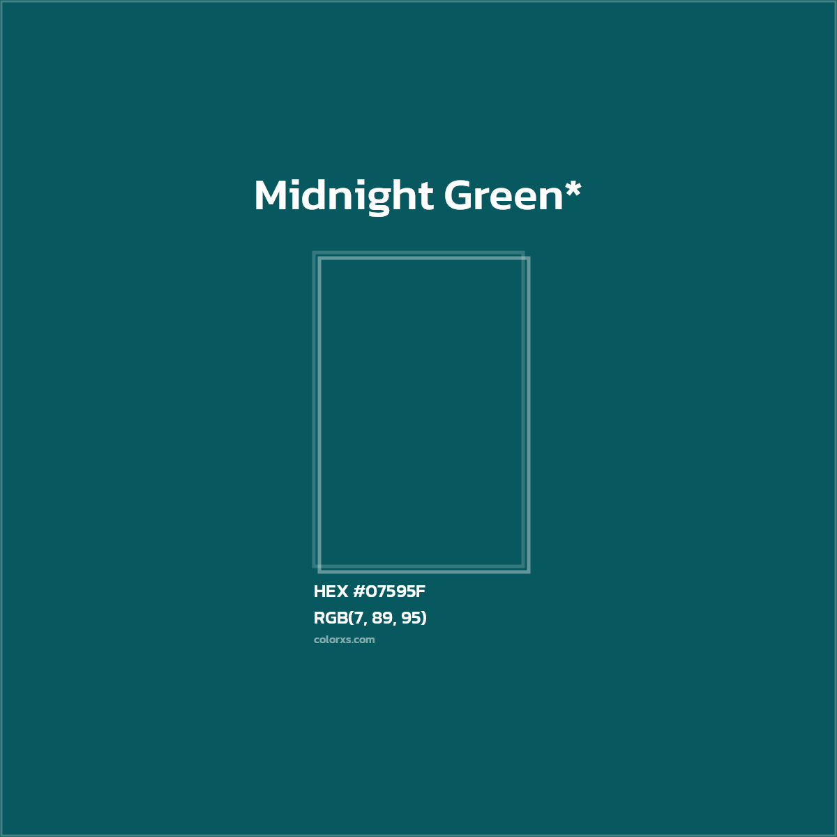 HEX #07595F Color Name, Color Code, Palettes, Similar Paints, Images