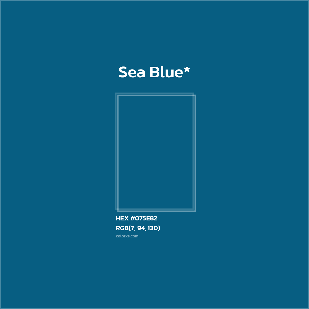 HEX #075E82 Color Name, Color Code, Palettes, Similar Paints, Images