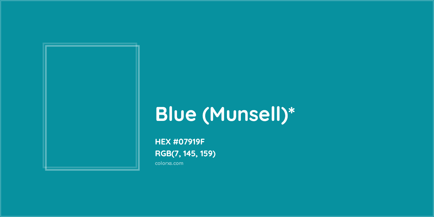 HEX #07919F Color Name, Color Code, Palettes, Similar Paints, Images